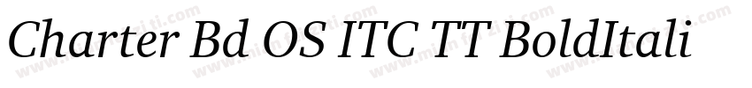 Charter Bd OS ITC TT BoldItalic字体转换